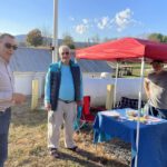 Larry Jackson at the Flint Hill polls with Ken Edwards, Tom Reid and Deb Bargides.