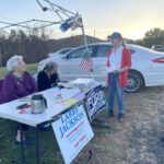 Holding the fort in Sperryville, with Francie Schroeder and Barbara Adolfi and precinct captain Ron Goodman!