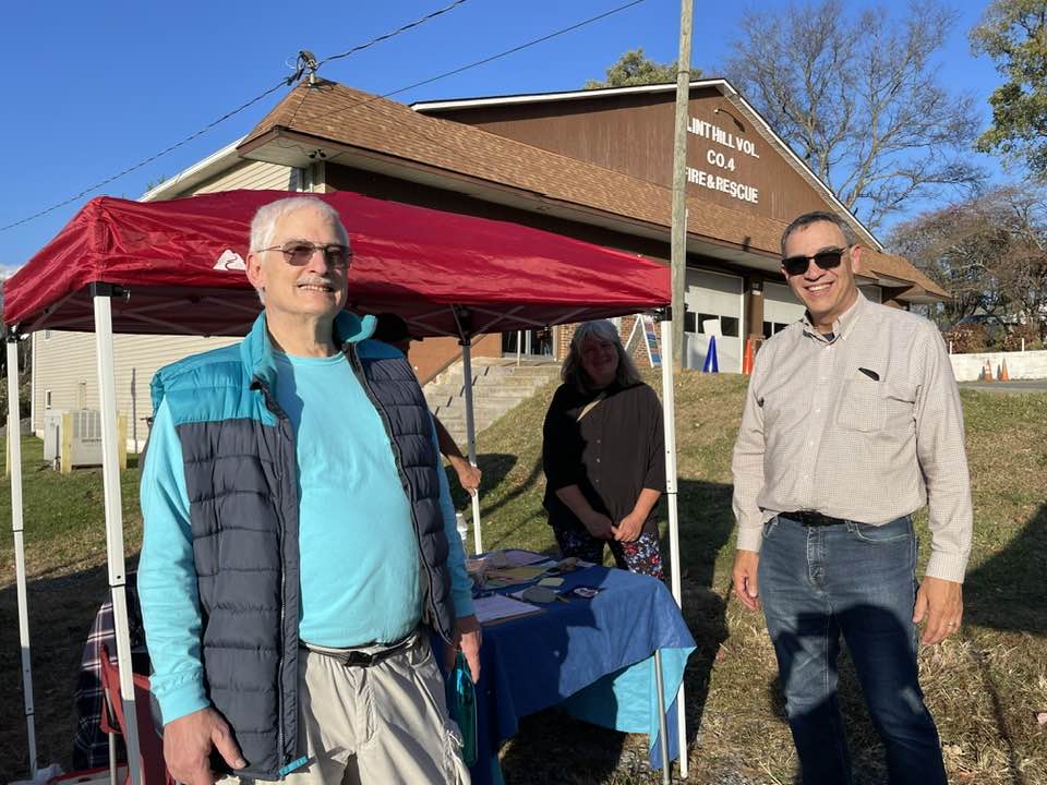 Supervisor Kier Whitson and constituents in Little Washington